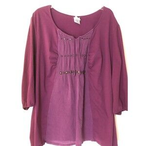 Just My Size Hot Pink Ladies Shirt 4X Used